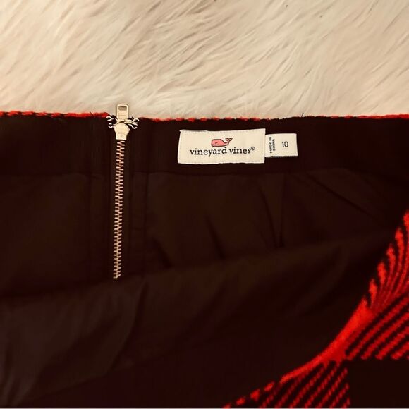 Vineyard Vines Red and Black Plaid Midi Skirt - Picture 4 of 5